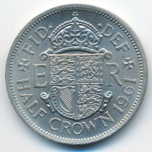 Великобритания, 1/2 кроны (1961 г.)