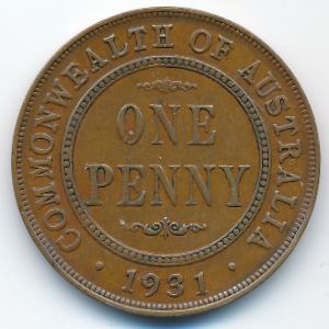 Australia, 1 penny, 1931