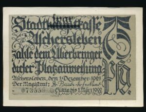 Нотгельды Германии, 75 пфеннигов (1921 г.)