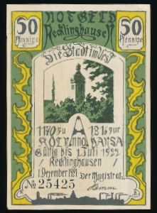 Нотгельды Германии, 50 пфеннигов (1922 г.)