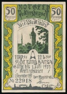 Нотгельды Германии, 50 пфеннигов (1922 г.)