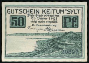 Нотгельды Германии, 50 пфеннигов (1921 г.)