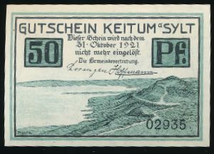 Нотгельды Германии, 50 пфеннигов (1921 г.)