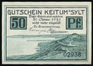 Нотгельды Германии, 50 пфеннигов (1921 г.)