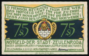 Нотгельды Германии, 75 пфеннигов (1921 г.)