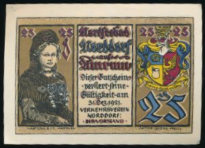 German Notgelds, 25 пфеннигов, 1921