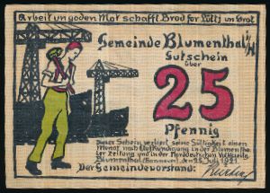 Нотгельды Германии, 25 пфеннигов (1921 г.)