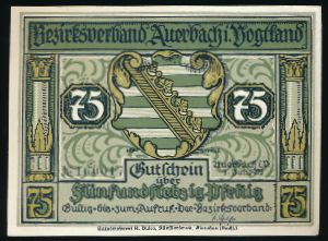 Нотгельды Германии, 75 пфеннигов (1921 г.)