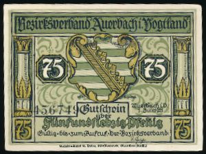 Нотгельды Германии, 75 пфеннигов (1921 г.)