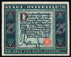 Нотгельды Германии, 25 пфеннигов (1921 г.)
