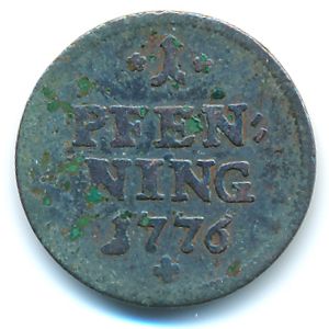 Бавария, 1 пфеннинг (1776 г.)