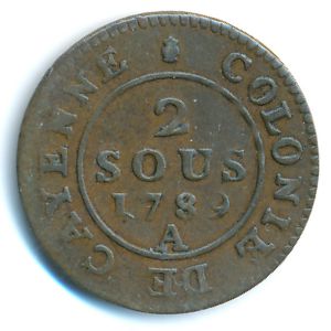 Кайен., 2 су (1789 г.)