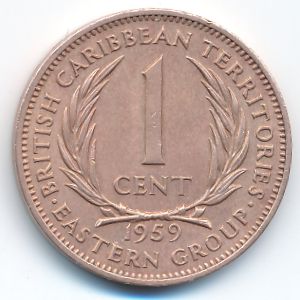 Восточные Карибы, 1 цент (1959 г.)