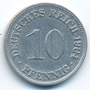 Германия, 10 пфеннигов (1904 г.)