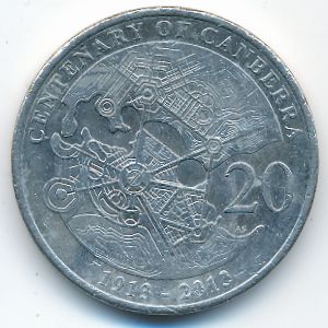 Австралия, 20 центов (2013 г.)