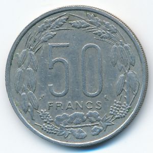 Экваториальные Африканские Штаты, 50 франков (1963 г.)