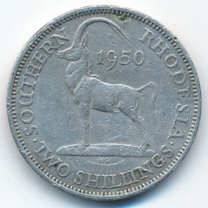 Южная Родезия, 2 шиллинга (1950 г.)