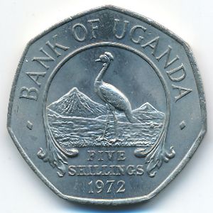 Уганда, 5 шиллингов (1972 г.)