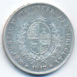 Уругвай, 50 сентесимо (1917 г.)