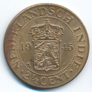 Нидерландская Индия, 2 1/2 цента (1945 г.)
