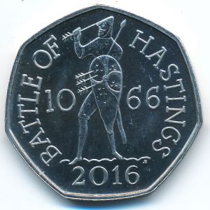Великобритания, 50 пенсов (2016 г.)