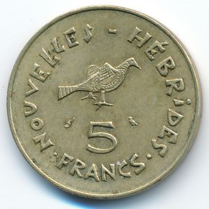 Новые Гебриды, 5 франков (1970 г.)