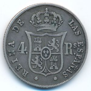 Испания, 4 реала (1852 г.)