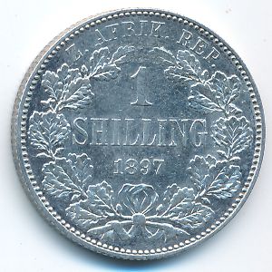 ЮАР, 1 шиллинг (1897 г.)