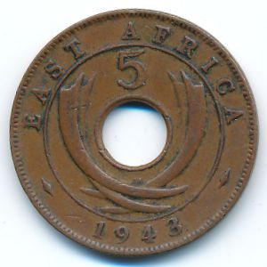 Восточная Африка, 5 центов (1943 г.)