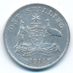 Австралия, 1 шиллинг (1914 г.)