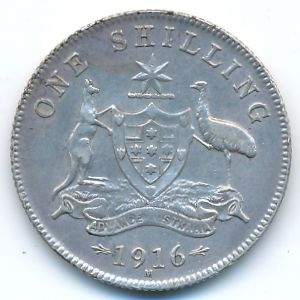Австралия, 1 шиллинг (1916 г.)