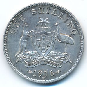 Австралия, 1 шиллинг (1916 г.)