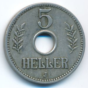 Немецкая Африка, 5 геллеров (1913 г.)
