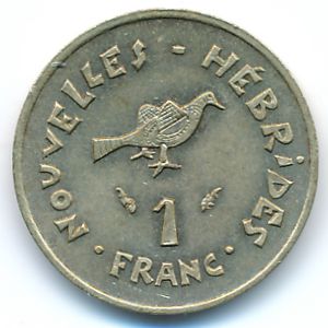 New Hebrides, 1 franc, 1975