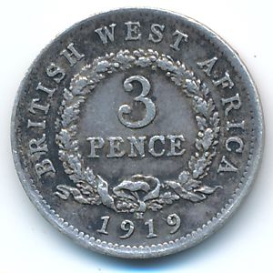 Британская Западная Африка, 3 пенса (1919 г.)