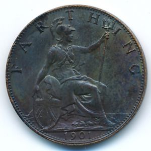 Великобритания, 1 фартинг (1901 г.)