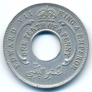 Британская Западная Африка, 1/10 пенни (1908 г.)