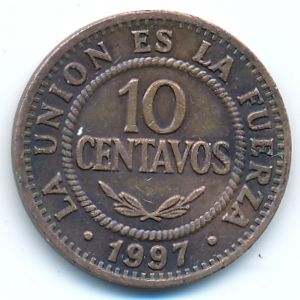 Боливия, 10 сентаво (1997 г.)
