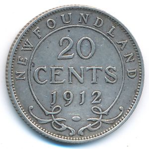 Newfoundland, 20 cents, 1912