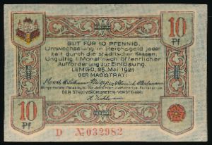 Нотгельды Германии, 10 пфеннигов (1921 г.)