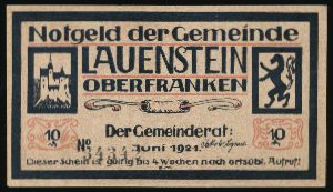 Нотгельды Германии, 10 пфеннигов (1922 г.)