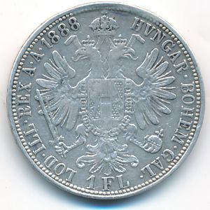 Австрия, 1 флорин (1888 г.)