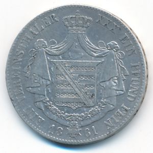 Саксен-Мейнинген, 1 талер (1861 г.)