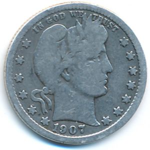 США, 1/4 доллара (1907 г.)