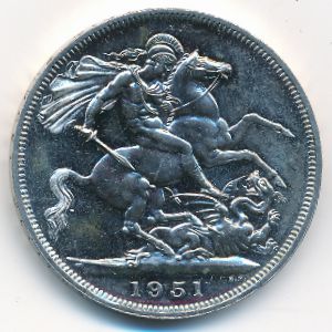 Великобритания, 1 крона (1951 г.)