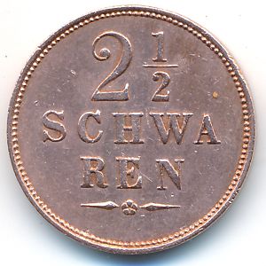 Bremen, 2 1/2 schwaren, 1861