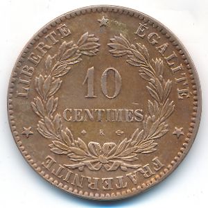 France, 10 centimes, 1873
