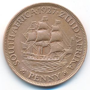 South Africa, 1 penny, 1927