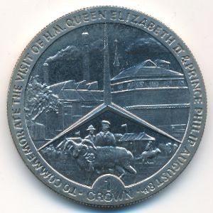 Остров Мэн, 1 крона (1989 г.)