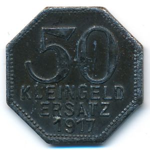 Тюбинген., 50 пфеннигов (1917 г.)